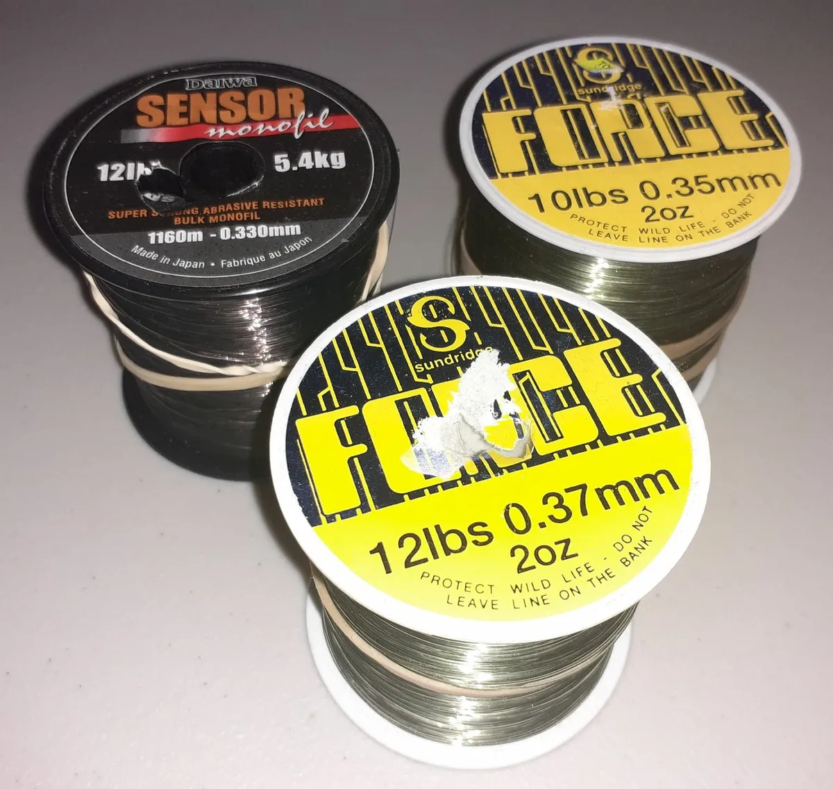 Bulk spools of 10lb and 12lb mono