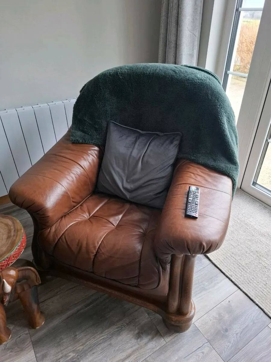 Cheap Sofa for sale. 3 seater and two singles - Image 4