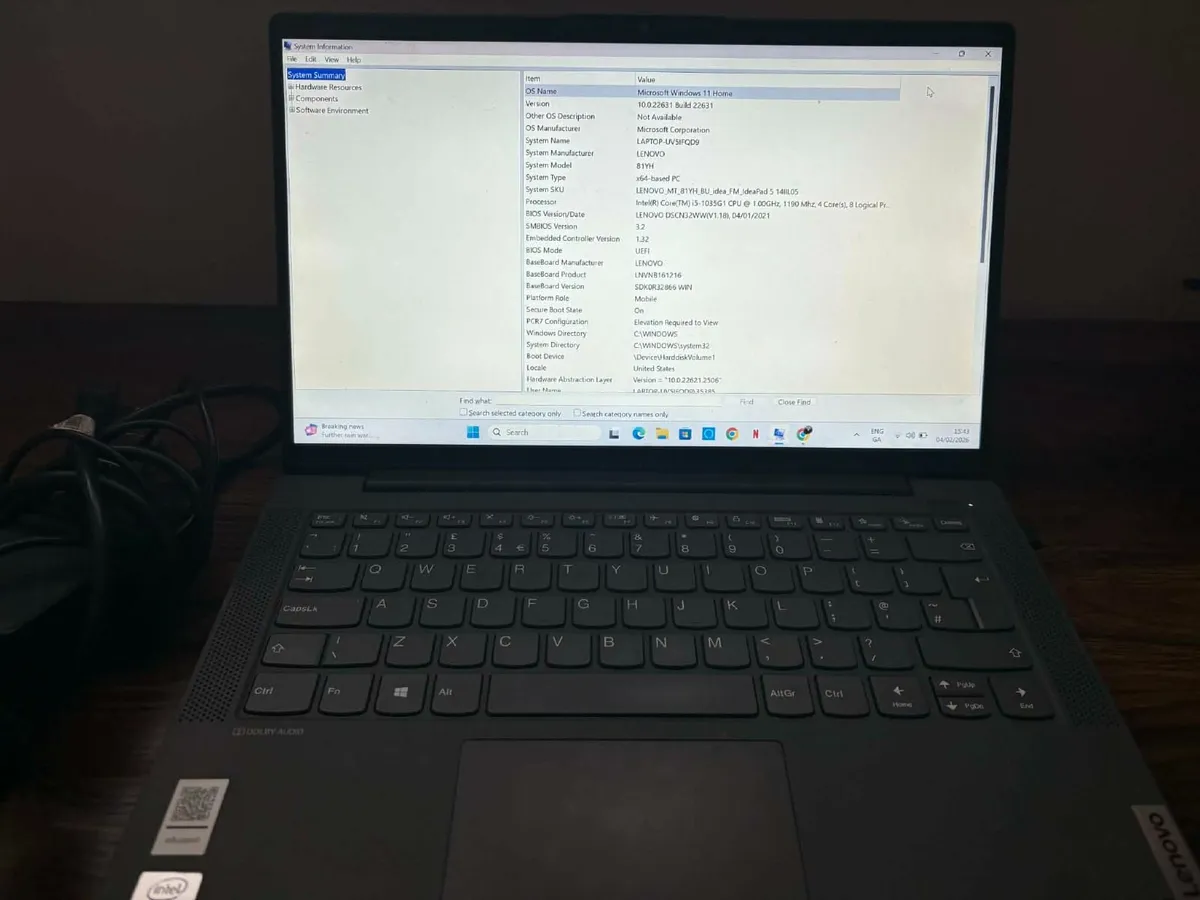 Lenovo IdeaPad 5 14″ Laptop - Image 4