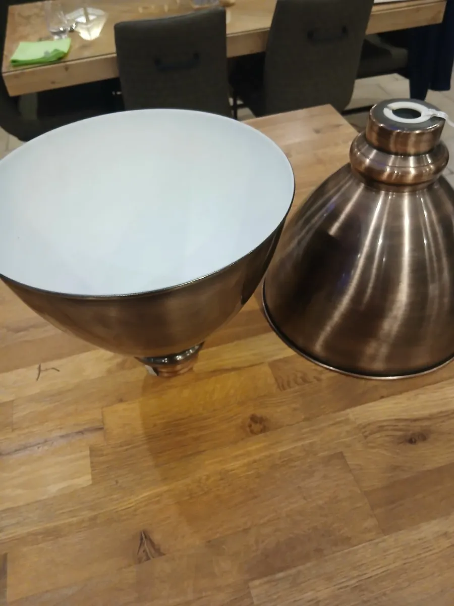 Copper lightshade x 2 - Image 1