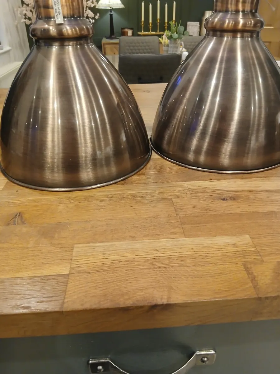 Copper lightshade x 2 - Image 3