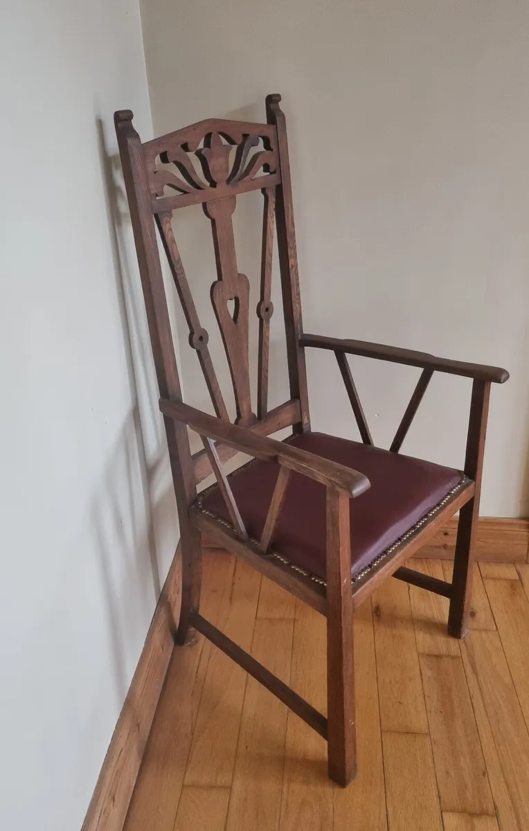 Antique Arts & Crafts Style Chair - Image 2