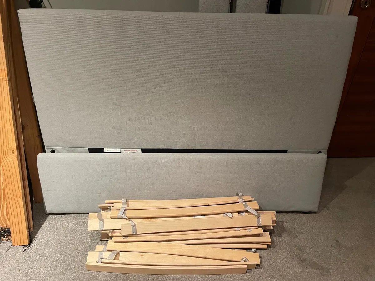 Fabulous Grey Fabric 4Ft 6” Double Bed Frame - Image 3