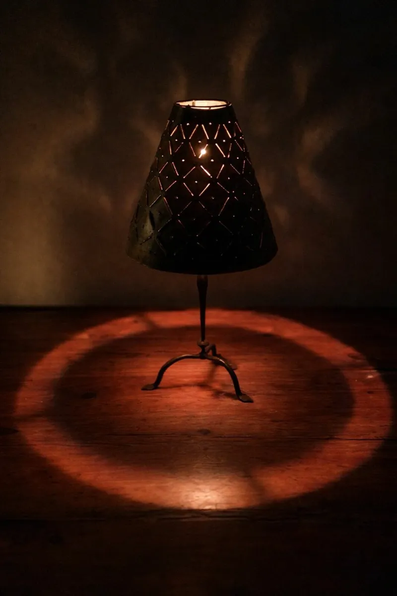 Pair of Antique Solid Metal Lamps _ South African - Image 1