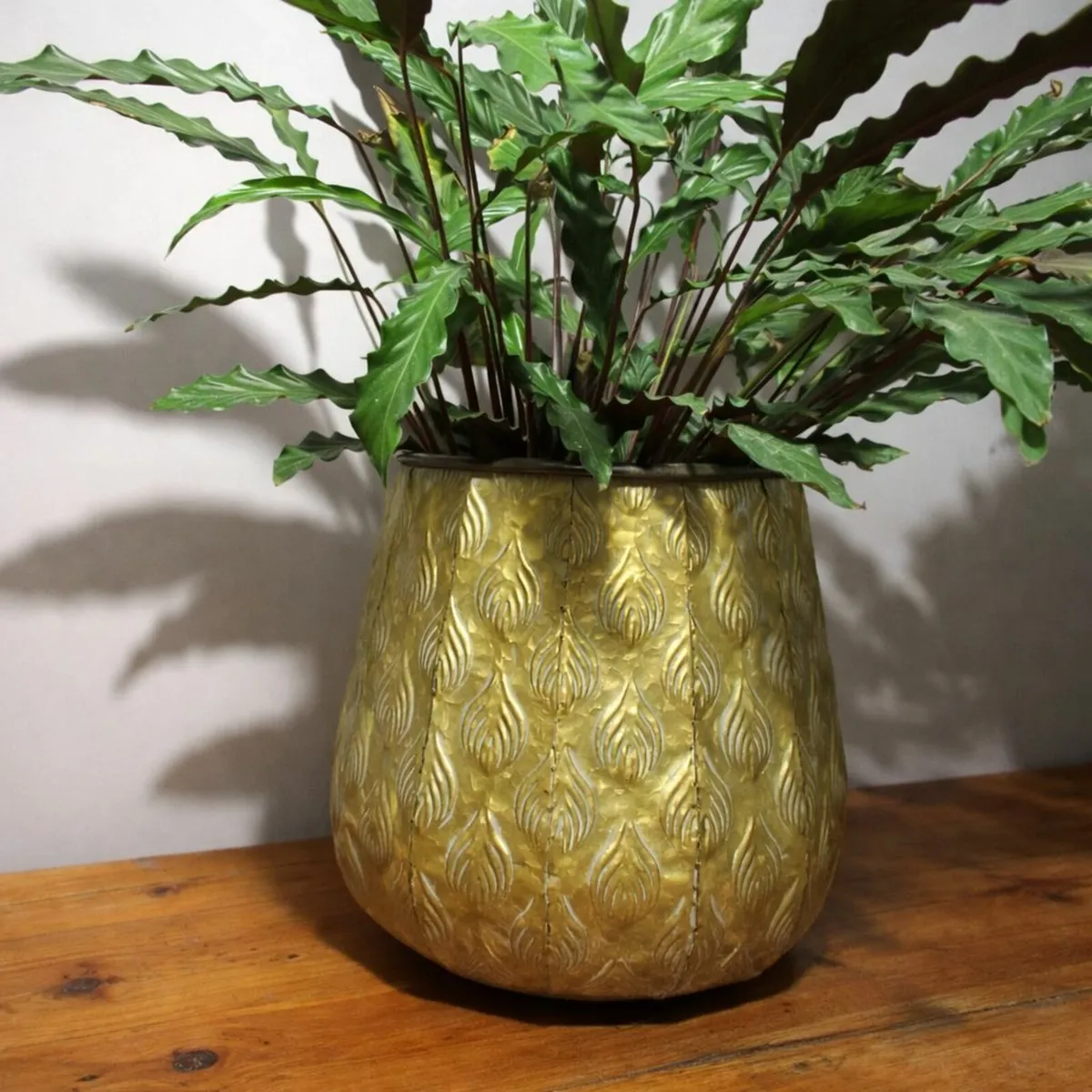 Decorative Brass / Copper Plant Pots – Pair - Image 3