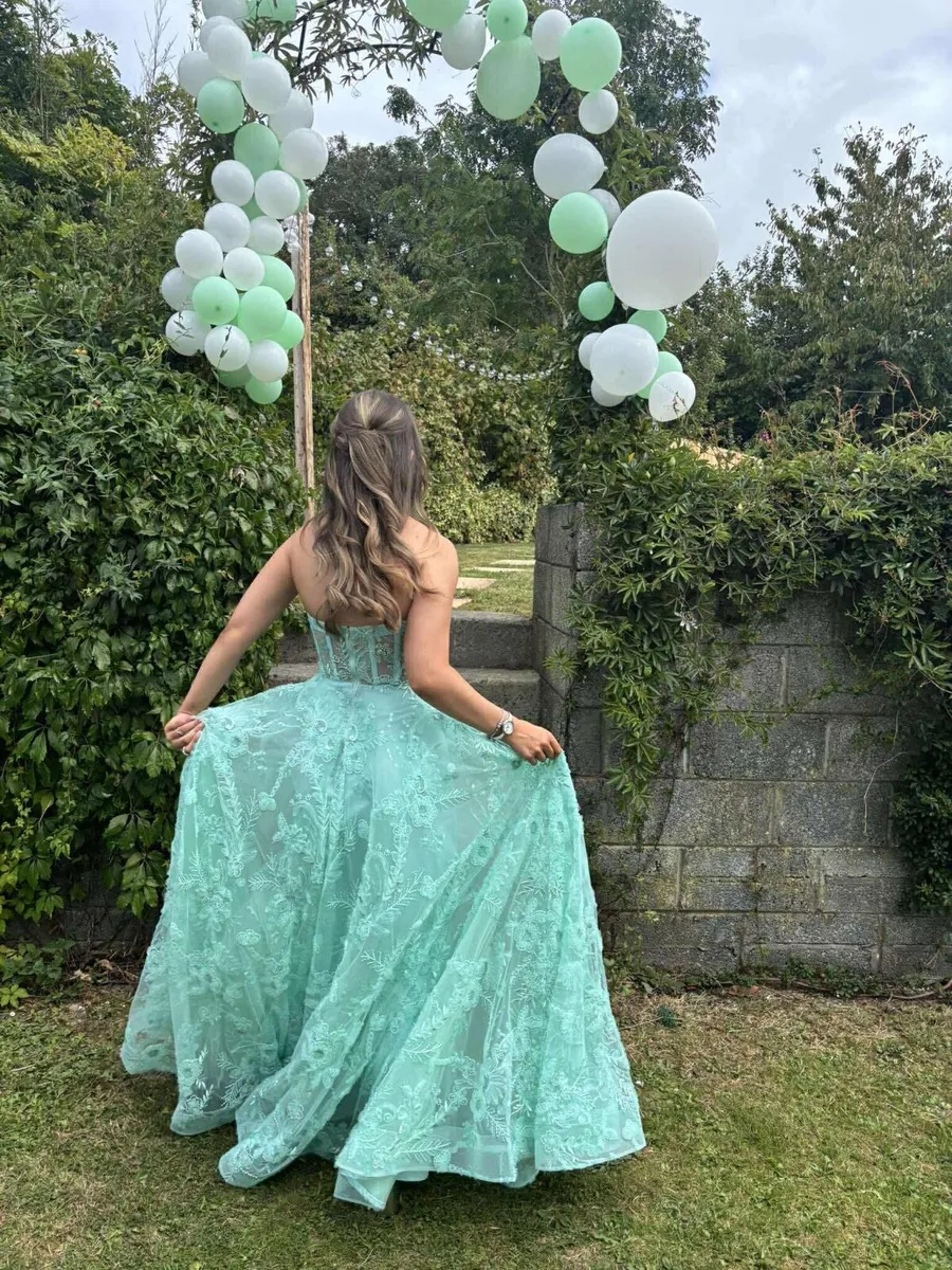 Mint Green/Turquoise Debs Dress - Image 1