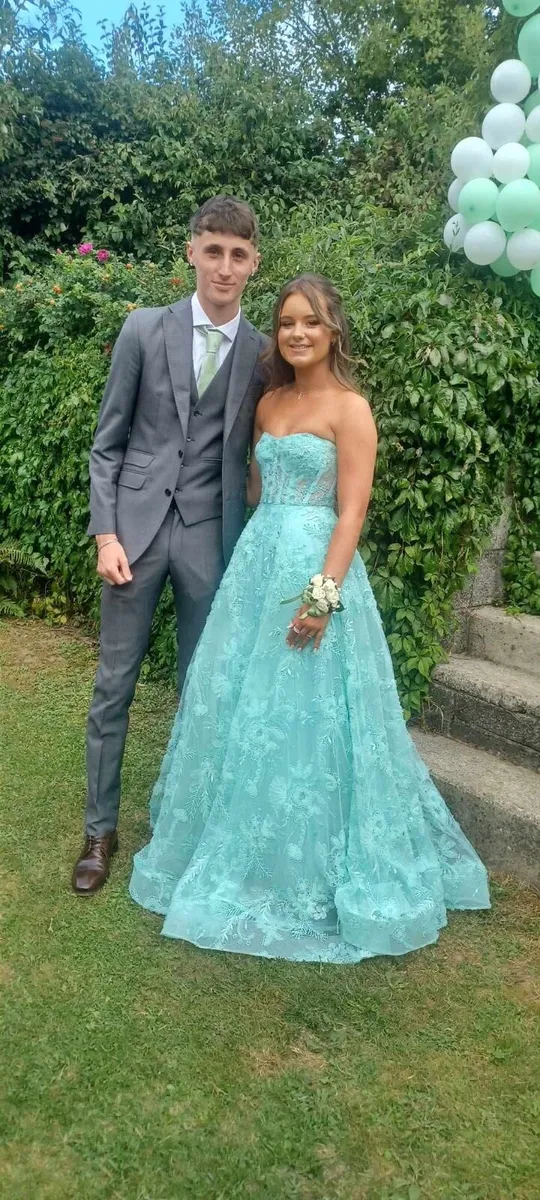 Mint Green/Turquoise Debs Dress - Image 3