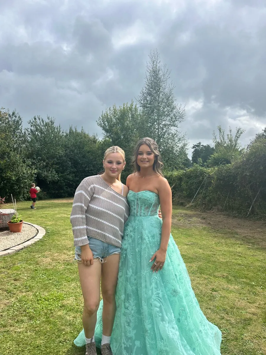 Mint Green/Turquoise Debs Dress - Image 2