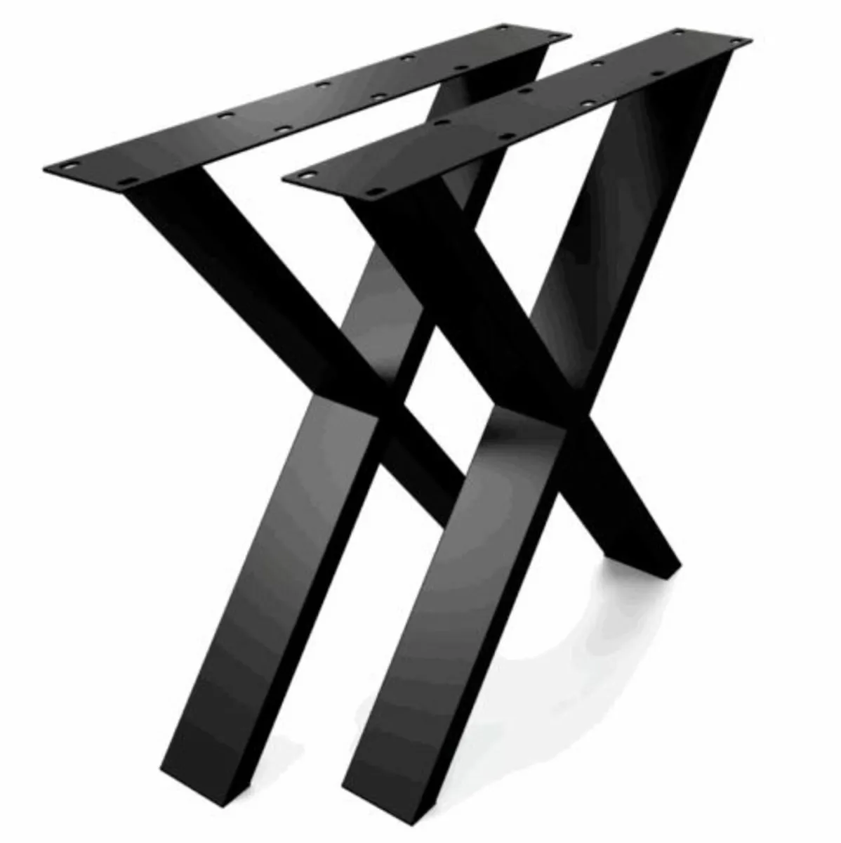 Metal Table Legs Type X Loft Style 66×70 cm Set 2 - Image 1