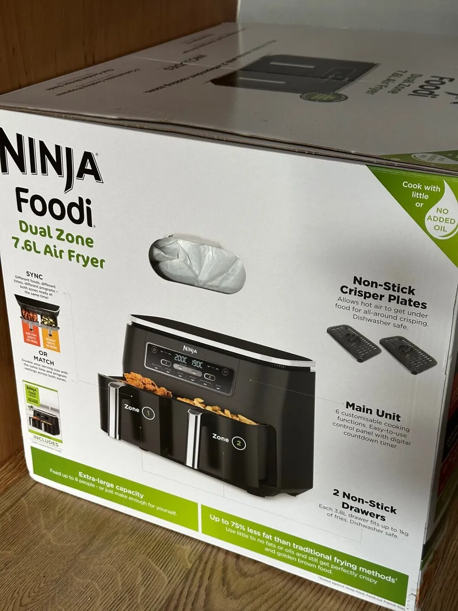 Ninja Foodi Dual Zone 7.6L Air Fryer – Unused - Image 4