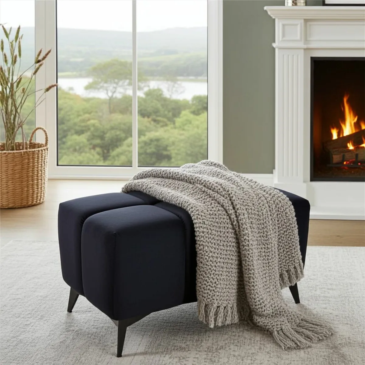 Bubble Pouffe Ottoman 90x55x50 - Image 2