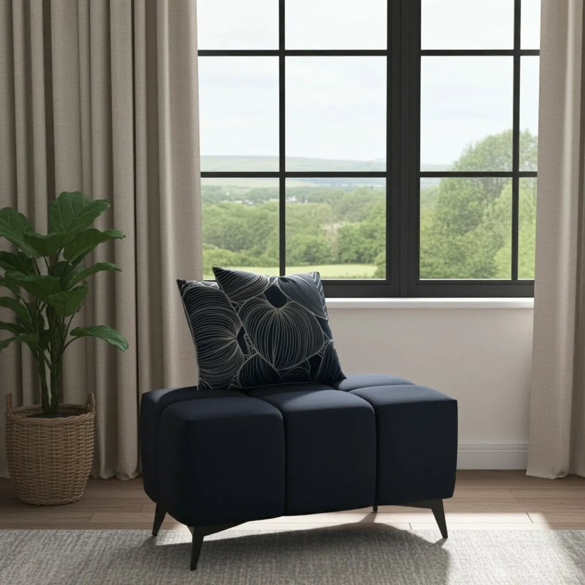 Bubble Pouffe Ottoman 90x55x50 - Image 3