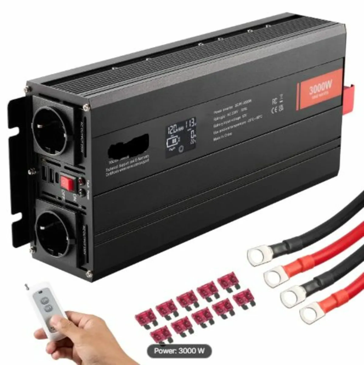 Pure Sine Wave Inverter, 3000 Watt, DC 12V to AC - Image 1