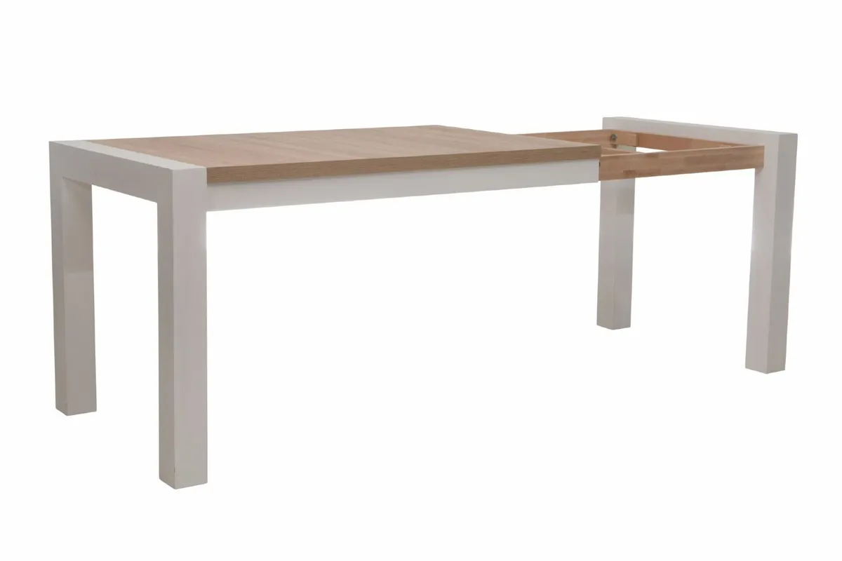 The Rowan Two-Tone Modern Extendable Dining Table - Image 3