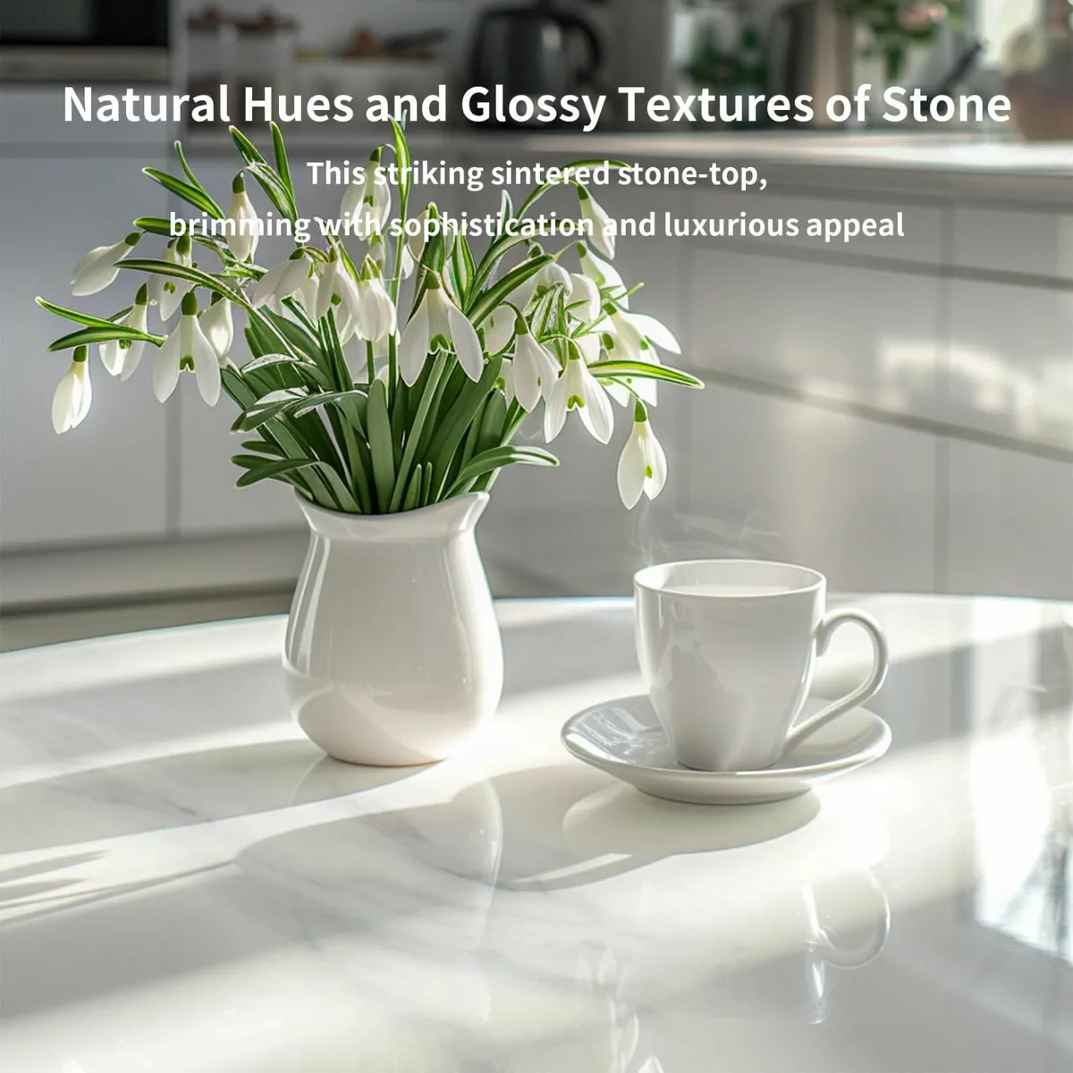 Kitchen Dining Table Marble Coffee table 76cm - Image 4