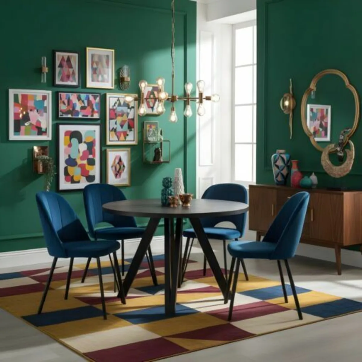 Marco Modern Extendable Black Round Dining Table - Image 1