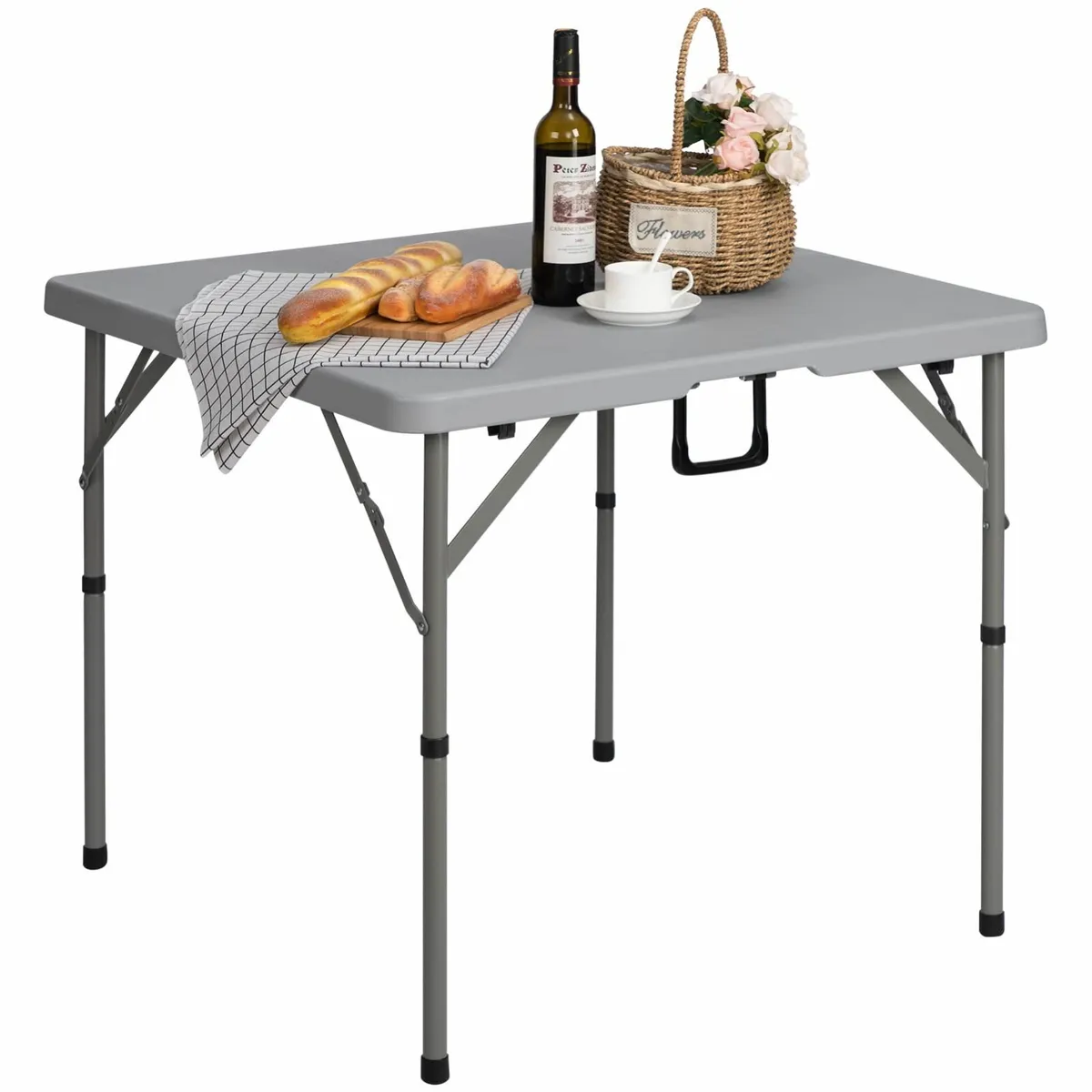 Folding Dining Table 87cm Garden Camping Picnic - Image 1