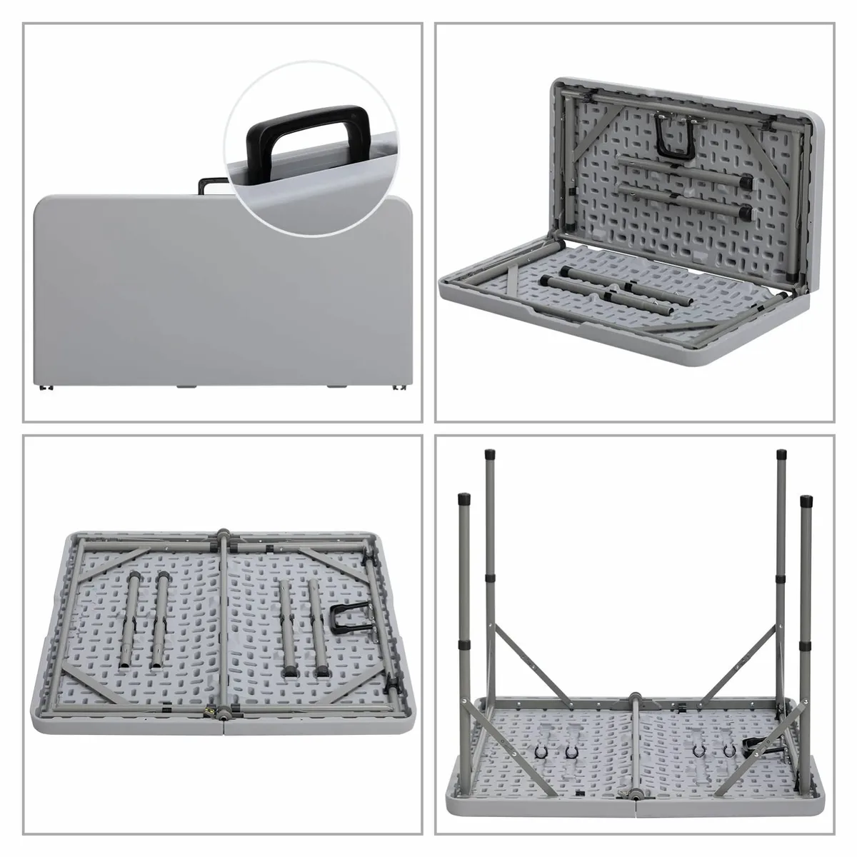 Folding Dining Table 87cm Garden Camping Picnic - Image 3