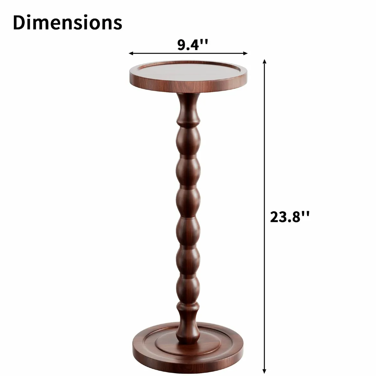 Wooden Round Side Table, Round Bar Coffee - Image 4