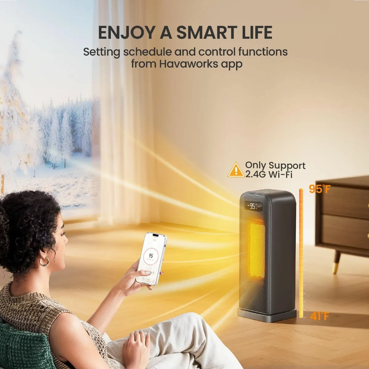 Electric Heaters Home, 1500W Energy Efficient - Image 3