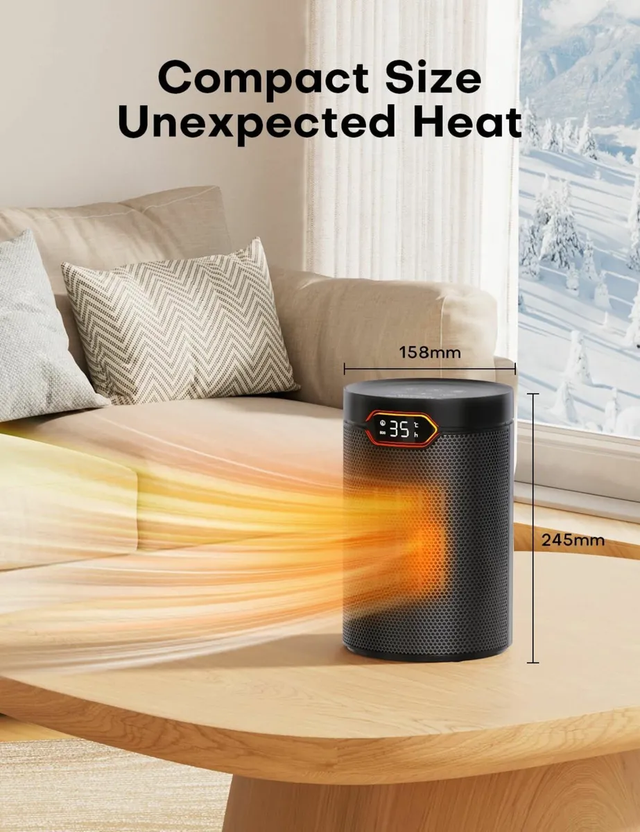 Heater 1500W PTC Electric with ECO Mode - Image 2