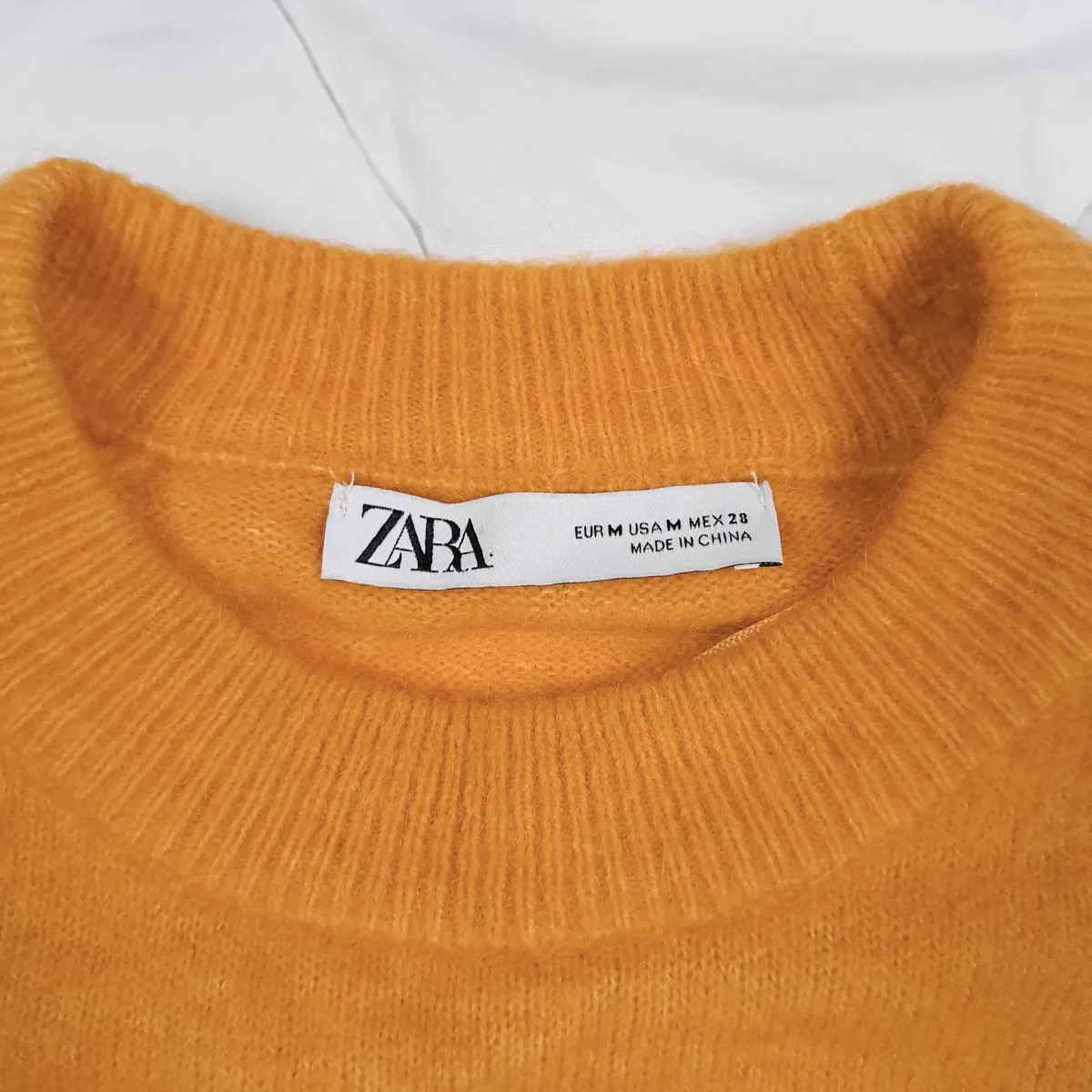 Zara Mustard Yellow Knit Jumper Sweater Size M - Image 2