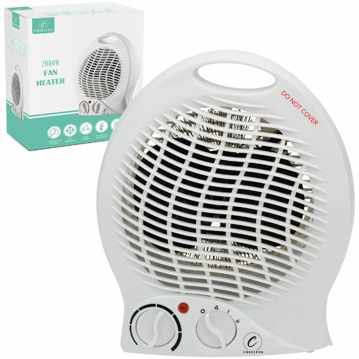 Electric Heater 2KW 2 Heat Settings Cooling - Image 1