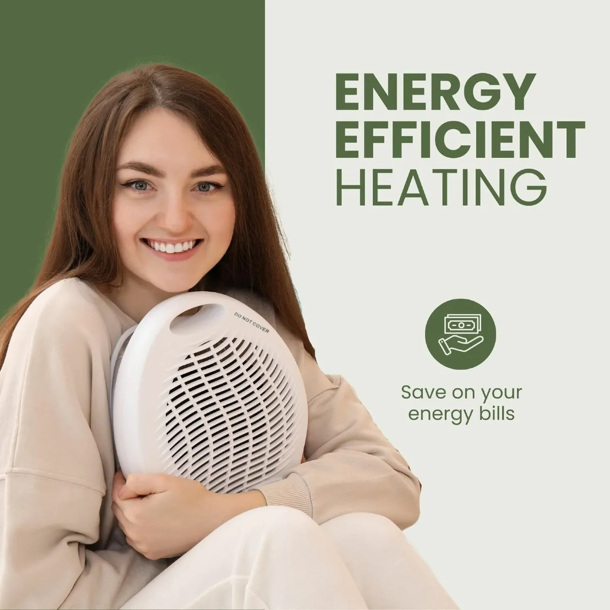 Electric Heater 2KW 2 Heat Settings Cooling - Image 4