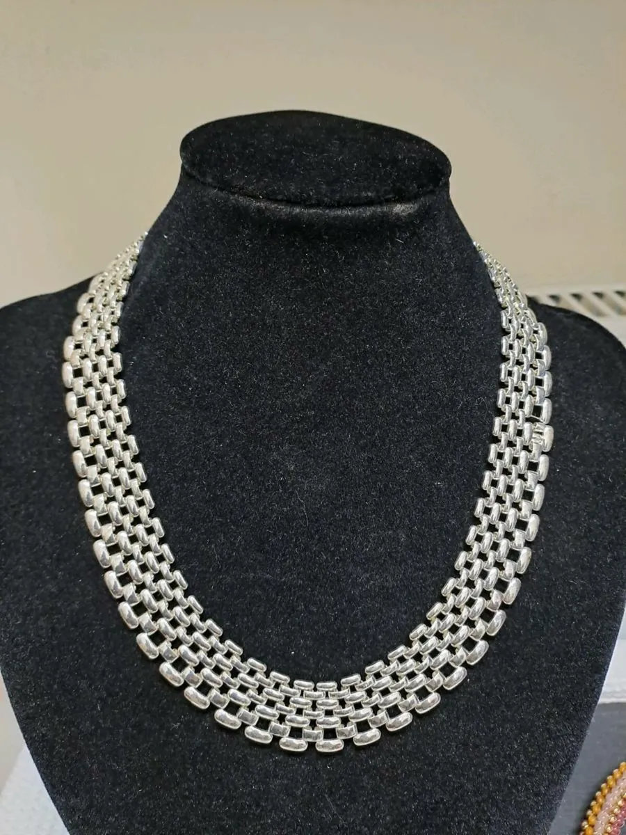 Vintage Avon Silver Tone Multi-Strand Necklace - Image 1