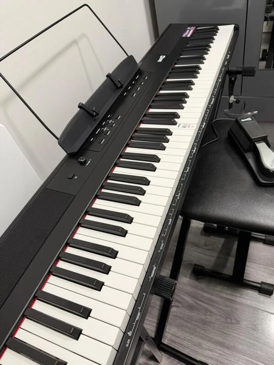 RockJam 88 Key Digital Piano with Full Size Semi-Weighted Keys - Image 1