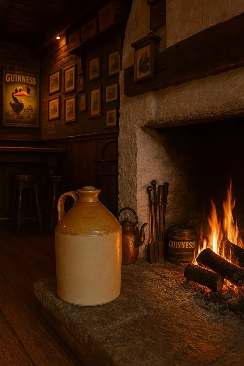 antique vintage FLAGON large pub cottage cave RARE - Image 2