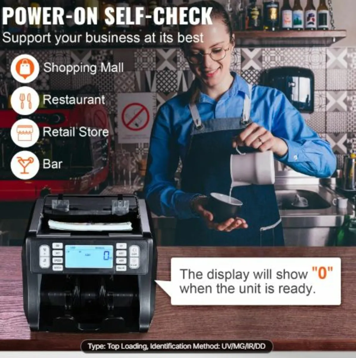 Money Counter Machine, Bill Counter with UV, MG, - Image 3