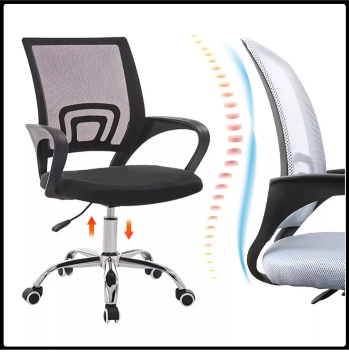 NEW Swivel Adjustable Mesh Office Chair - Image 2