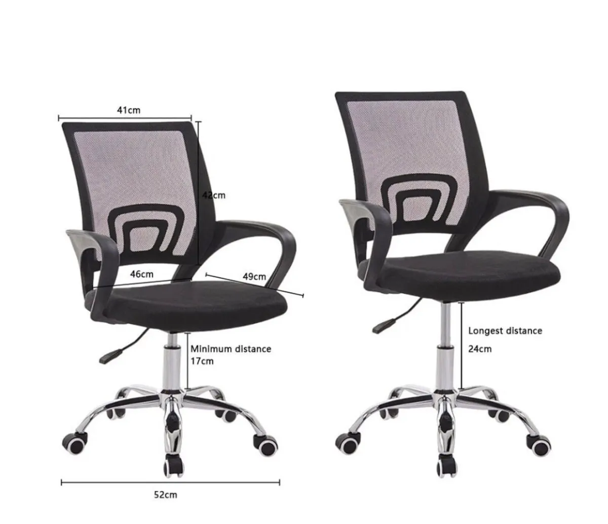 NEW Swivel Adjustable Mesh Office Chair - Image 4