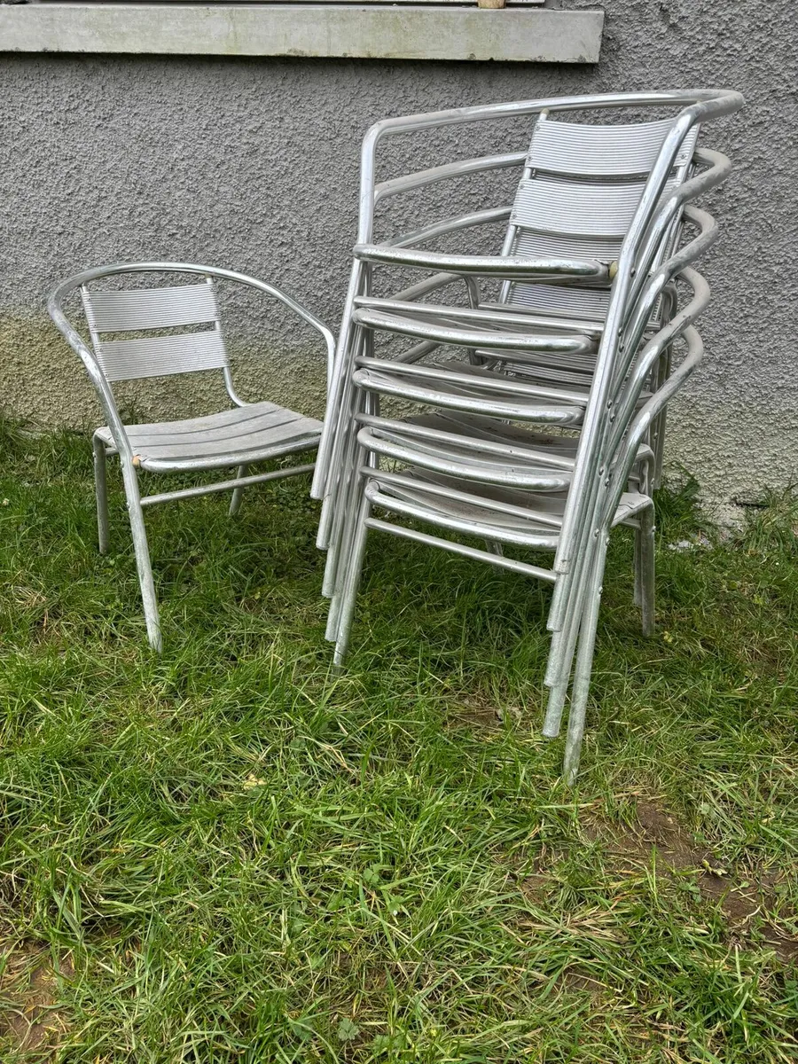 Steel outdoor chairs - Image 1