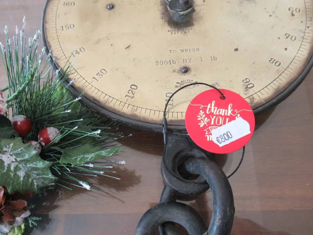 ANTIQUE Vintage balance 200lb cottage pub rustic - Image 4