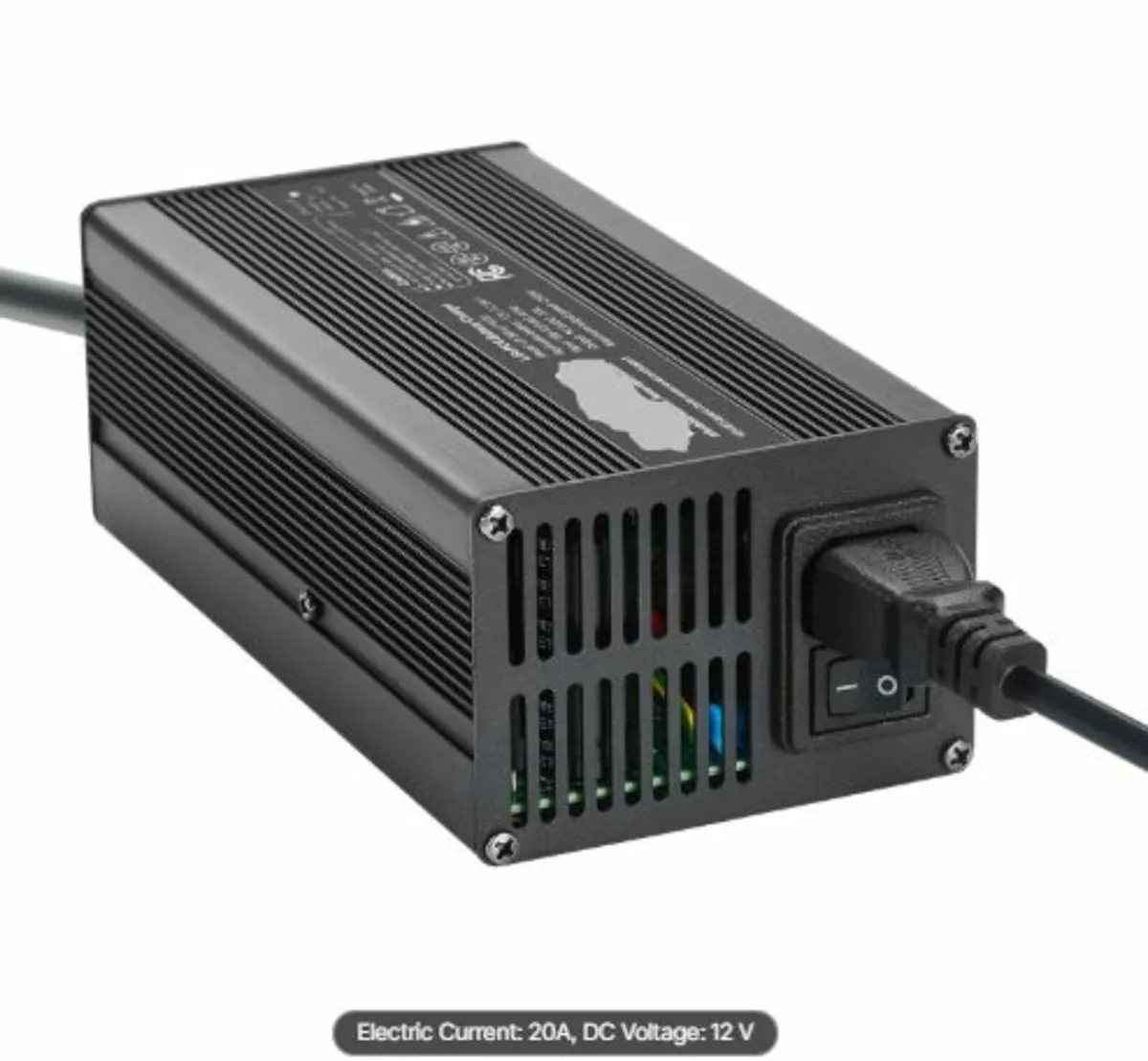 12V 20A Lithium Battery Charger, 14.6V, AC-DC - Image 3