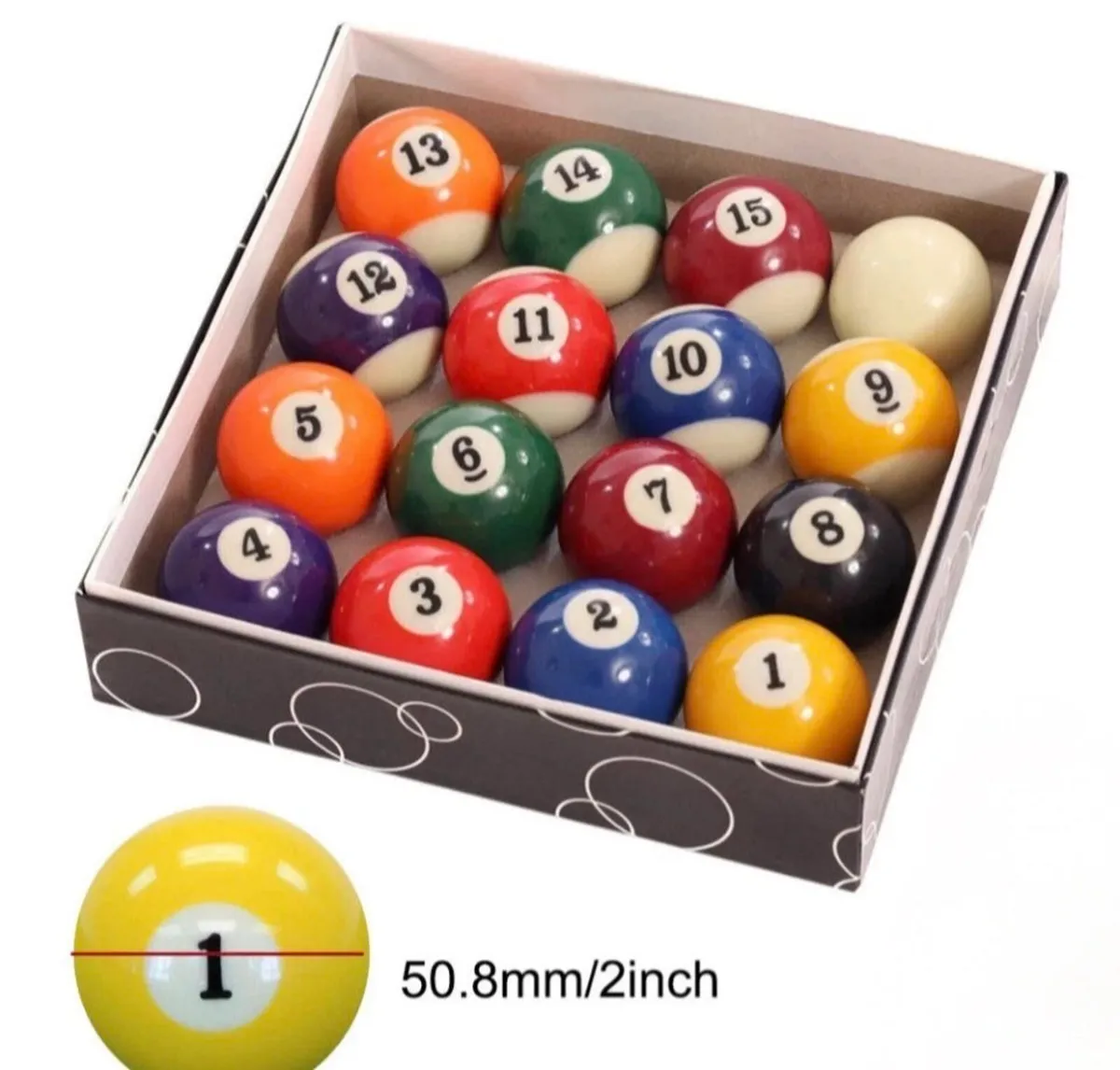 NEW Pool Balls Set 16Pcs Spots And Stripes - Image 1