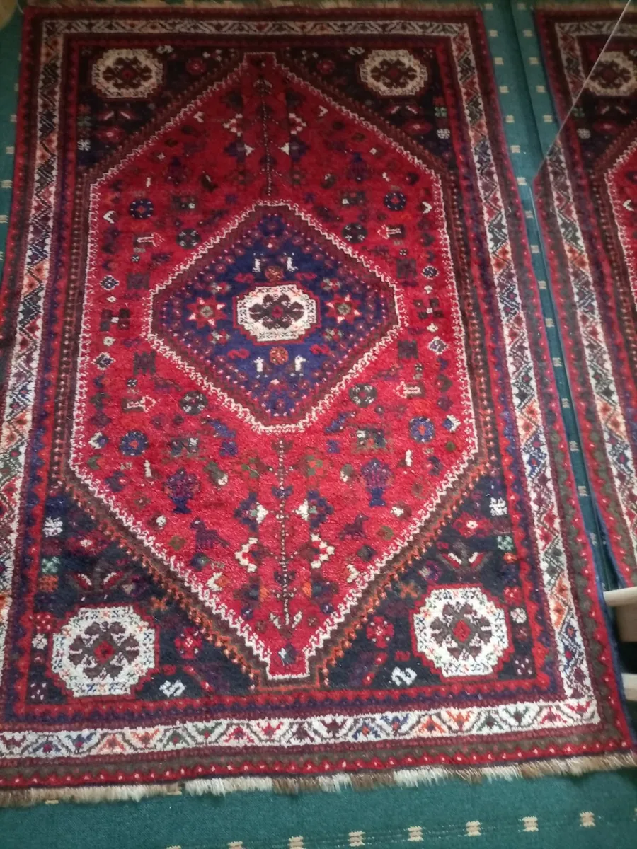 Vintage hand knotted Persian rug - Image 1