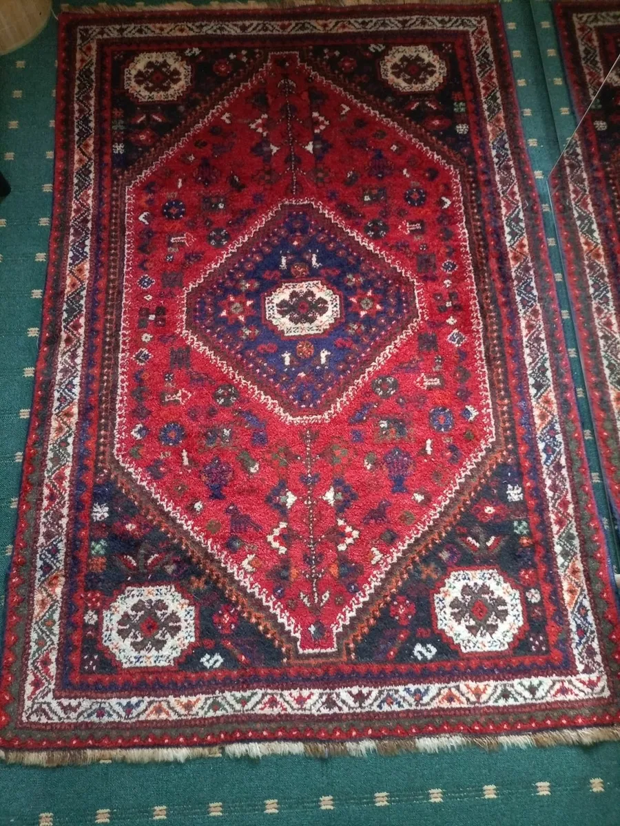 Vintage hand knotted Persian rug - Image 2