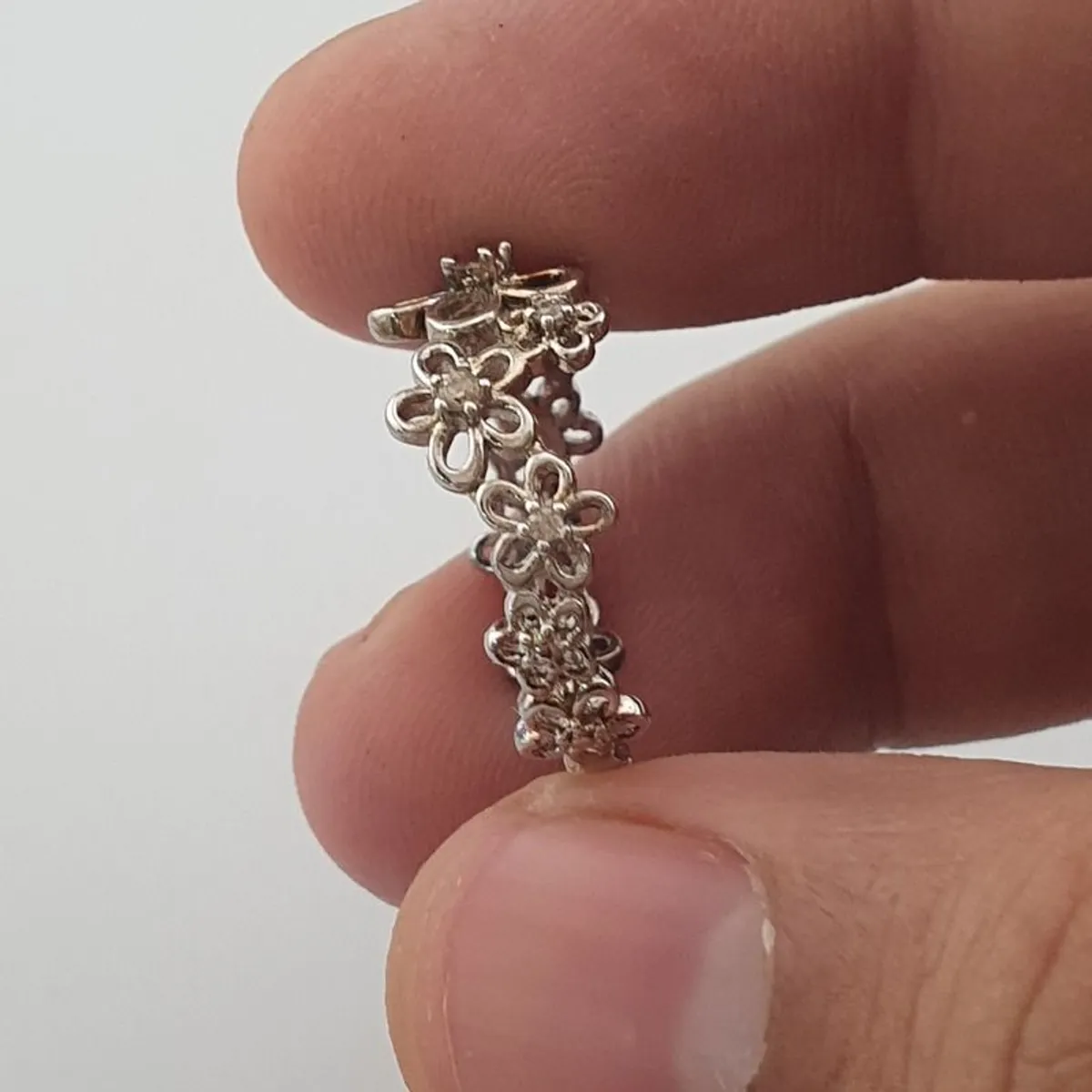 Delicate Floral Design 925 Sterling Silver Ring - Image 3