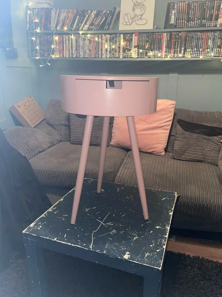 Pink Bed side Table droor - Image 2