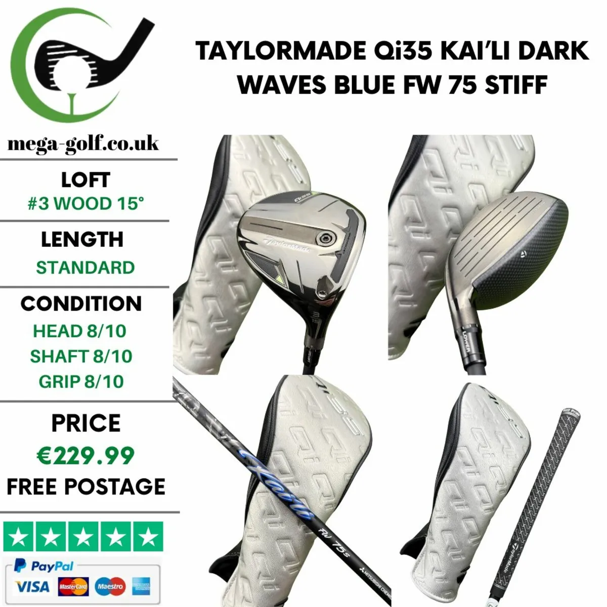 Taylormade Qi35 #3 Wood 15° / Stiff - Image 1