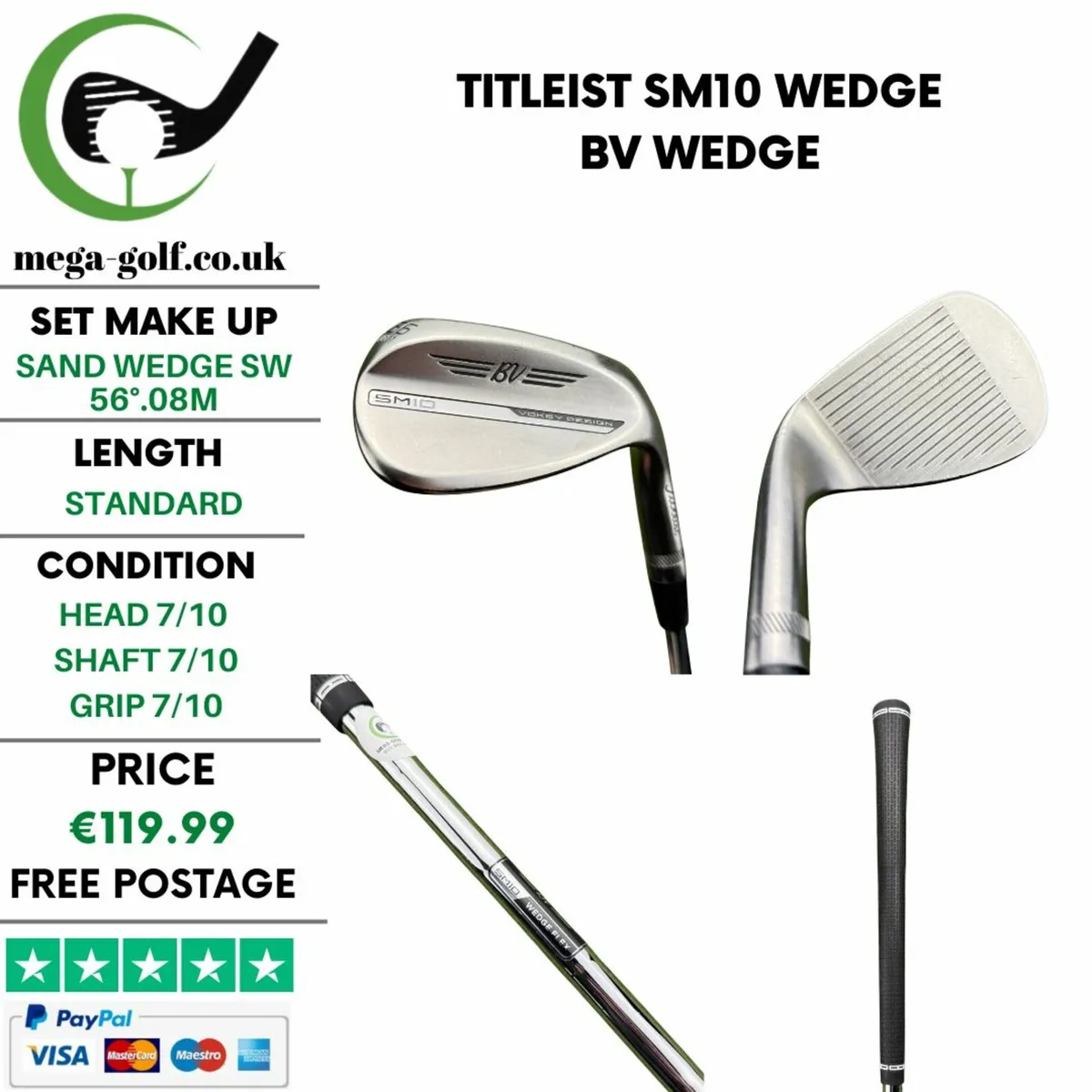 Titleist SM10 Wedge Sw 56°.08M / Bv Wedge - Image 1