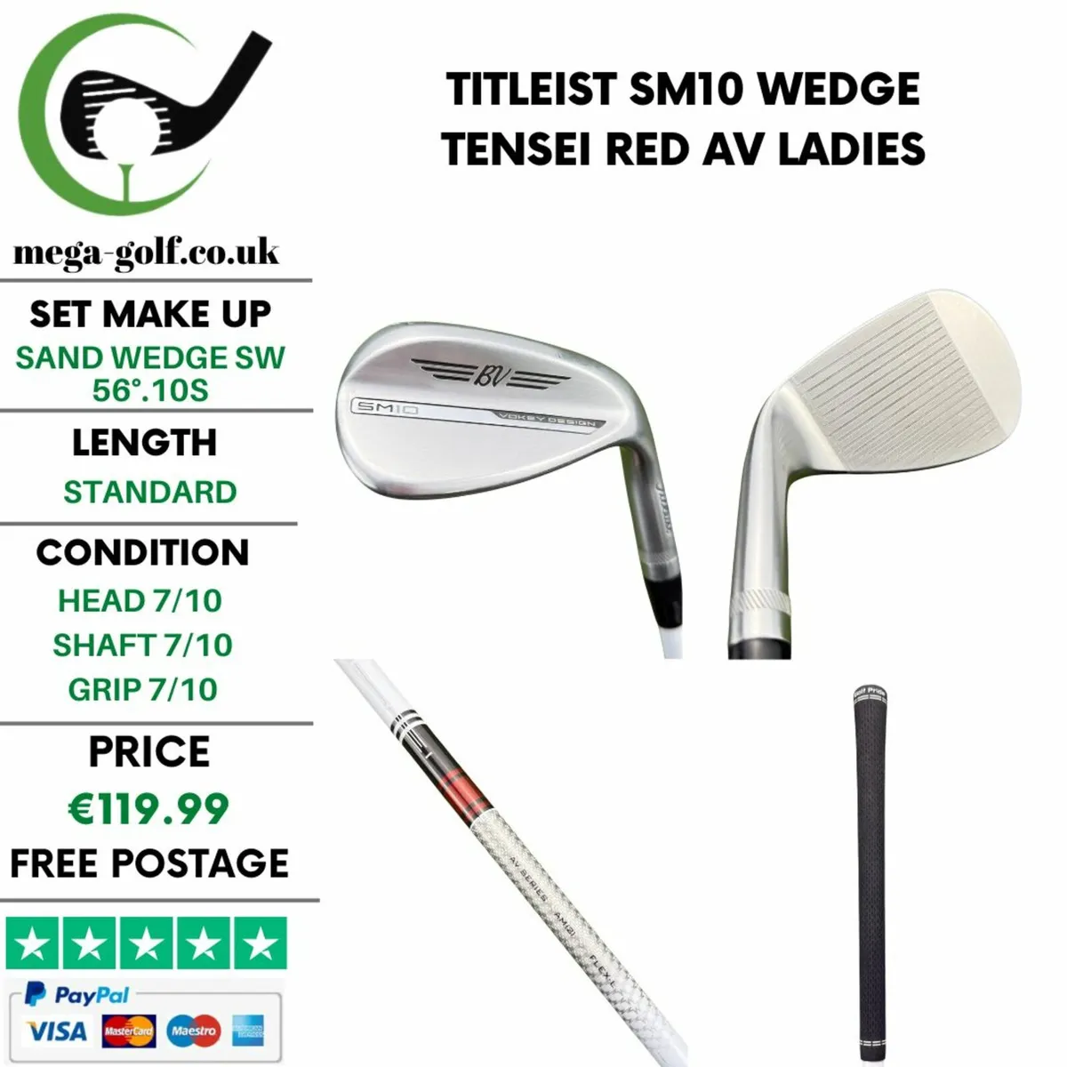 Titleist SM10 Wedge Sw 56°.10S / Ladies - Image 1