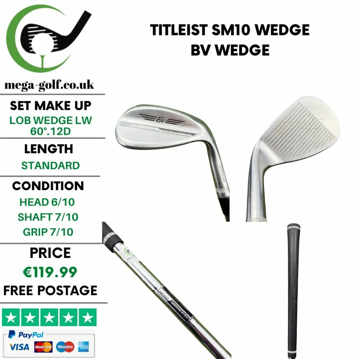Titleist SM10 Wedge Lw 60°.12D / Bv Wedge - Image 1