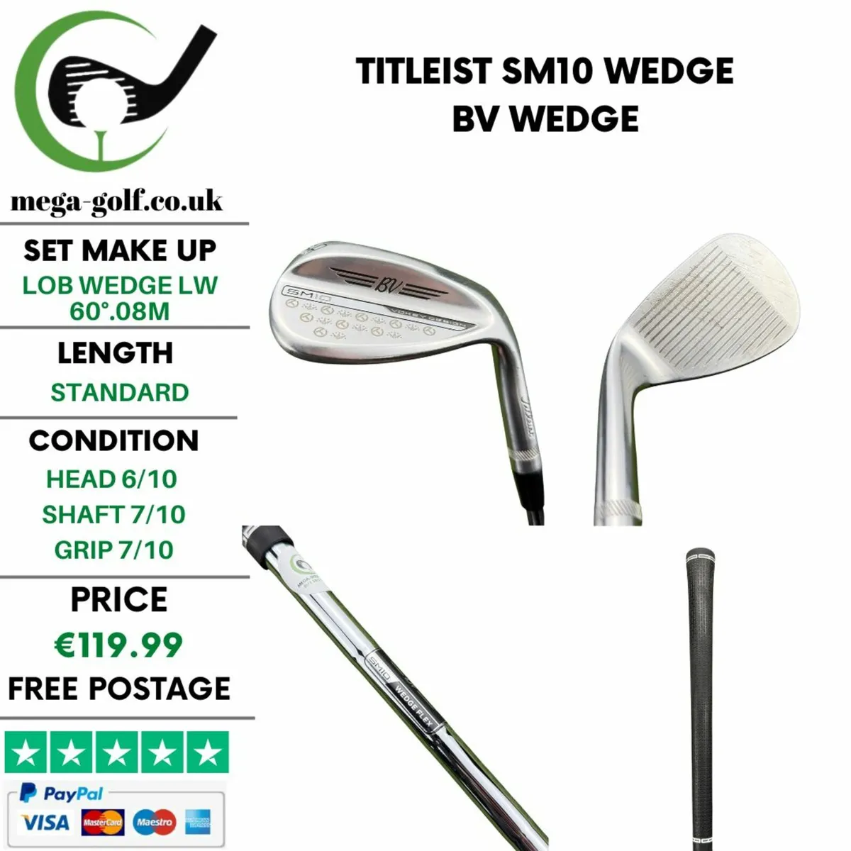 Titleist SM10 Wedge Lw 60°.08M / Bv Wedge - Image 1