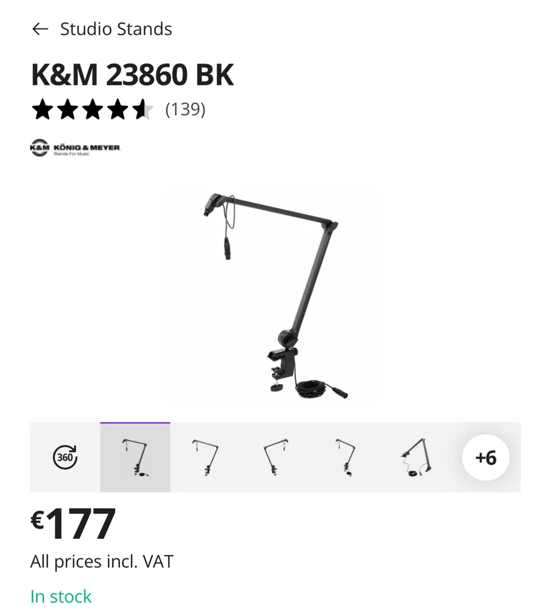 K&M 23860 Microphone desk arm - Image 4