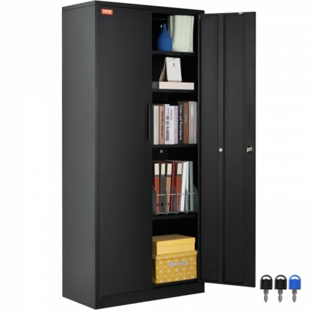Metal Storage Cabinet, Steel Locking Storage Cabin - Image 1