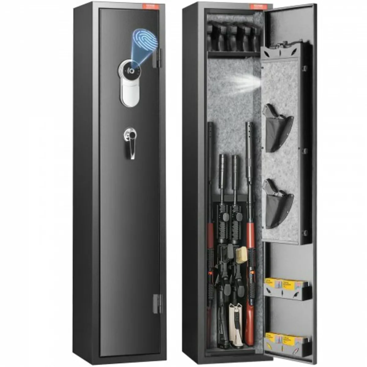 5 Rifles Gun Safe, Rifle Safe with Fingerprint Loc - Image 1